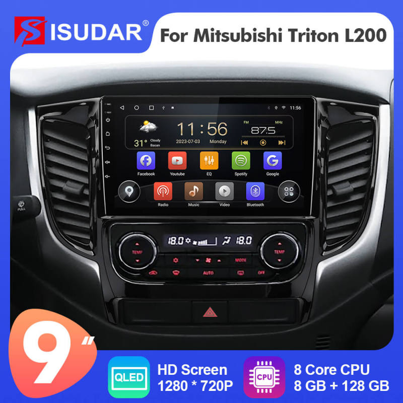 T72 Android 12 8 Core Car Radio Player For Mitsubishi Triton 2017-2022 Mirror Link Carplay