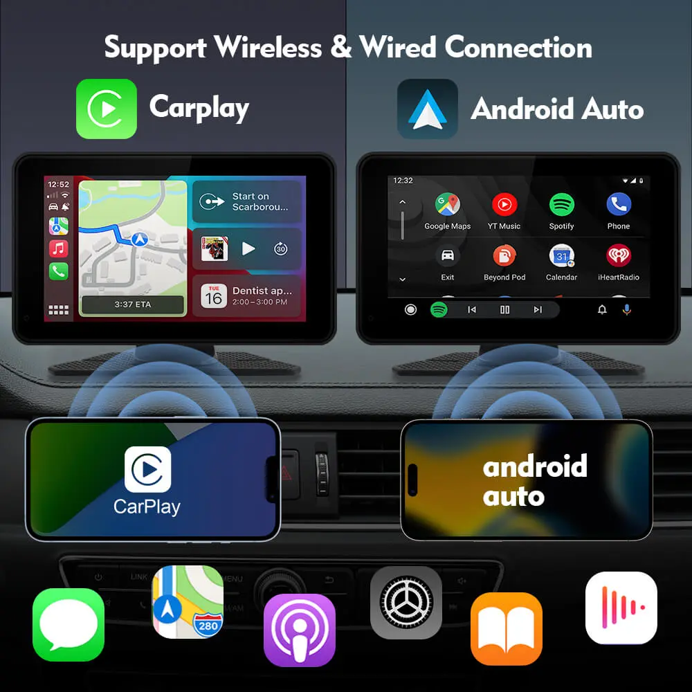 ISUDAR 1 Din Android 10 Car Radio 7 Retractable Screen Multimedia Video  Player Carplay Android Auto Universal Car Audio No DVD