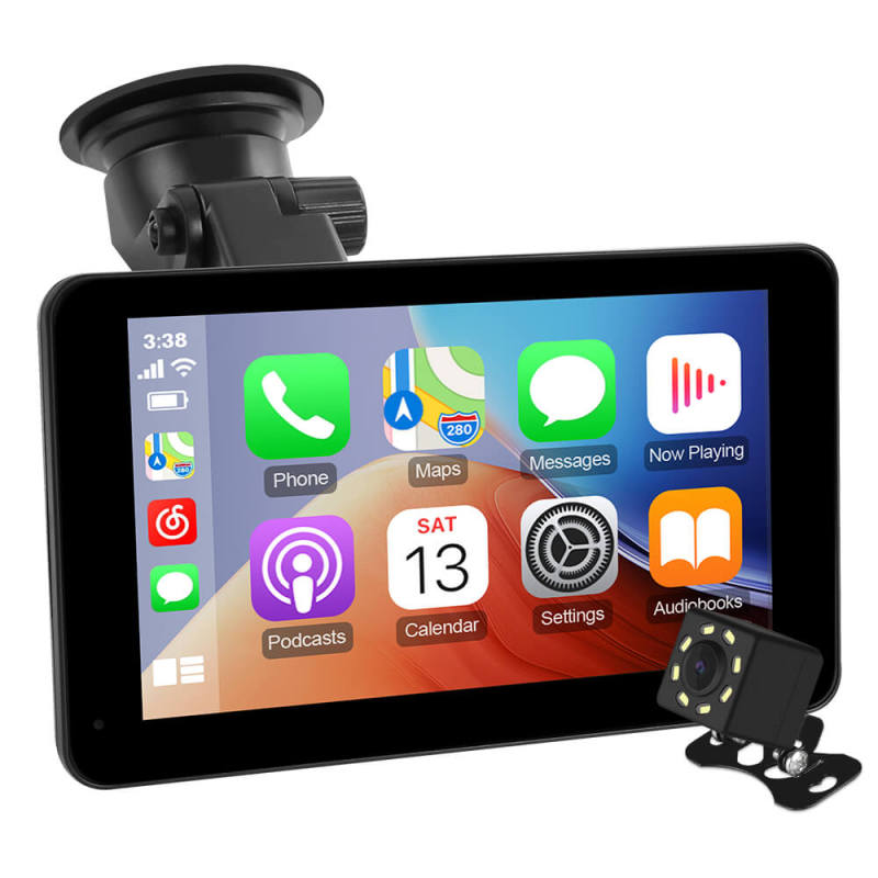 Universal Portable Multimedia Player 7” PND  IPS Screen Car Radio  Wireless Carplay & Android Auto