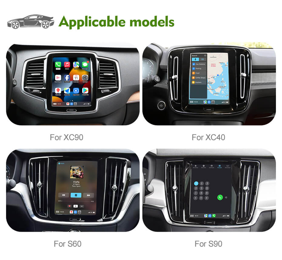 ISUDAR Wireless Carplay Module For Volvo XC90/XC60/XC40/S90/S60/V90/V60  Carplay AI Upgrade Adapter Android Auto Hicar Bluetooth