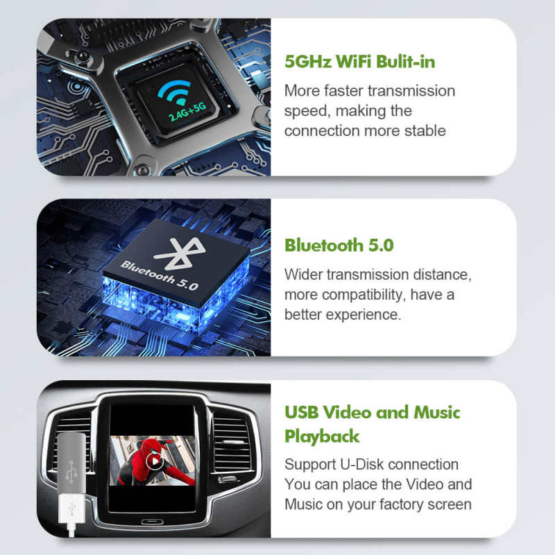 ISUDAR Apple Carplay Kit Module for Volvo XC90/XC60/XC40/S90/S60/V60 Full Vertical Screen Seamless Connectivity
