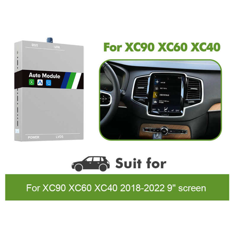 ISUDAR Apple Carplay Kit Module for Volvo XC90/XC60/XC40/S90/S60/V60 Full Vertical Screen Seamless Connectivity