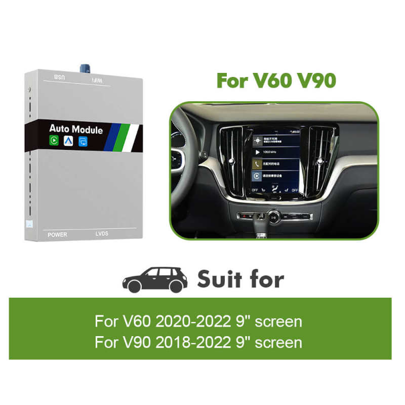 ISUDAR Apple Carplay Kit Module for Volvo XC90/XC60/XC40/S90/S60/V60 Full Vertical Screen Seamless Connectivity