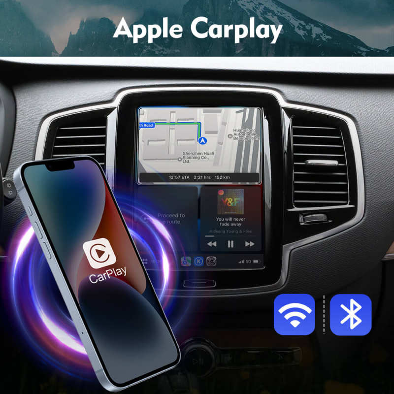 ISUDAR Apple Carplay Kit Module for Volvo XC90/XC60/XC40/S90/S60/V60 Full Vertical Screen Seamless Connectivity