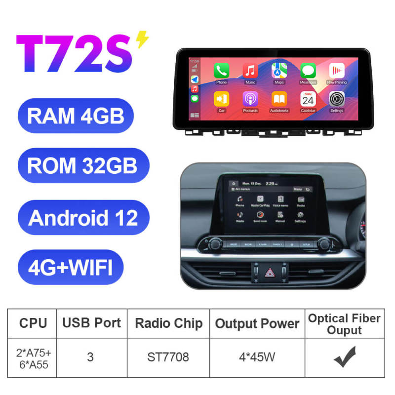 ISUDAR 12.3 Inch 2K Android 12 Car Radio For Kia K3 Cerato 4 Forte 2019-2022