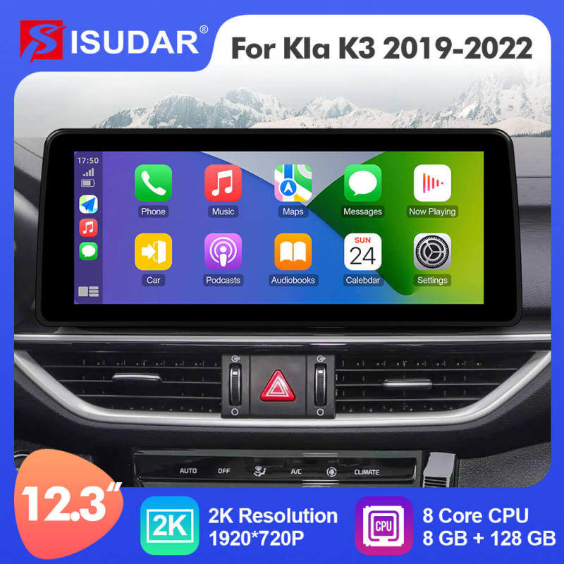 ISUDAR 12.3 Inch 2K Android 12 Car Radio For Kia K3 Cerato 4 Forte 2019-2022