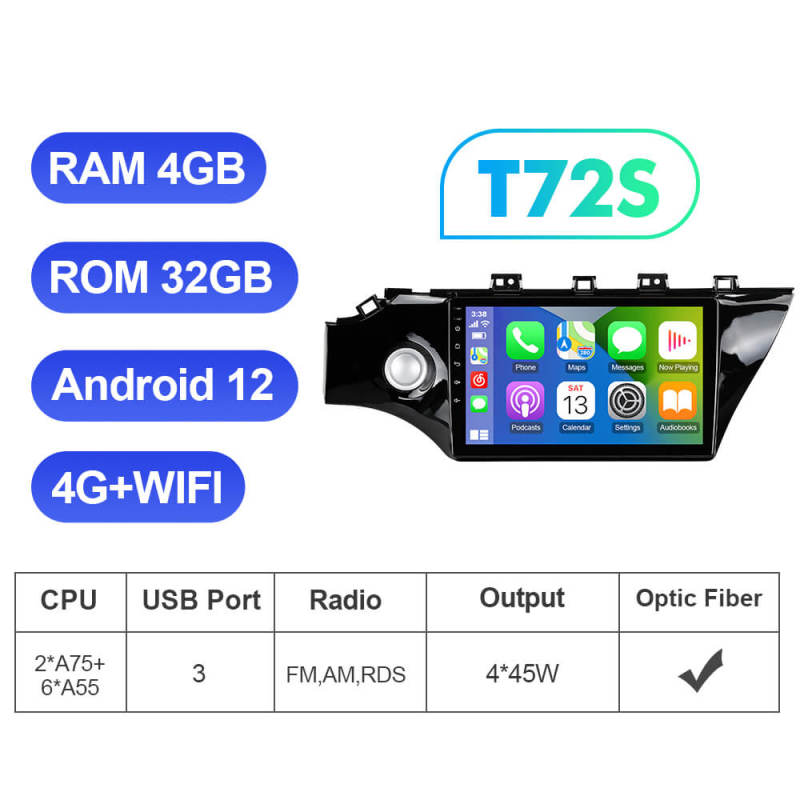 T72  For KIA K2 RIO 4 2016-2019 Android Head Unit  Car Radio Multimidia Navi Carplay Android auto