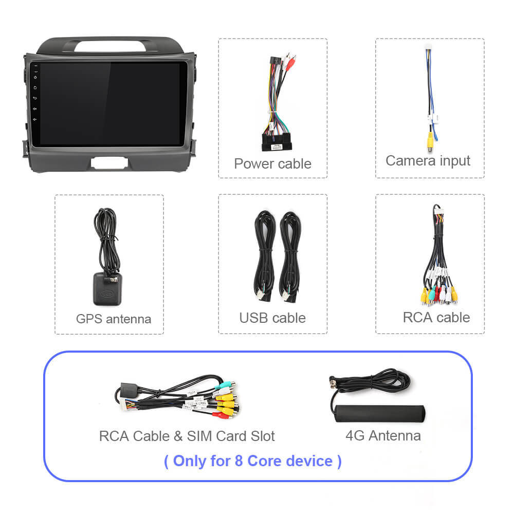 T72  For Kia Sportage 2010-2016 Auto Multimedia Android Car Radio Carplay navigation
