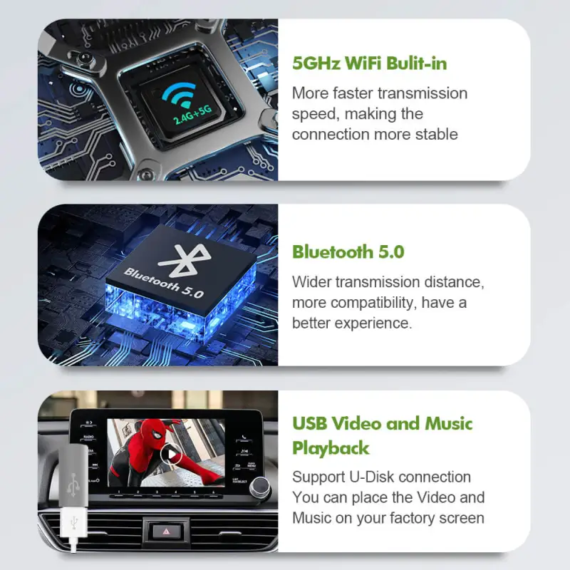 Carlinkit Wireless Apple Carplay model For HONDA/ACCORD LX 10th Generation 2018-