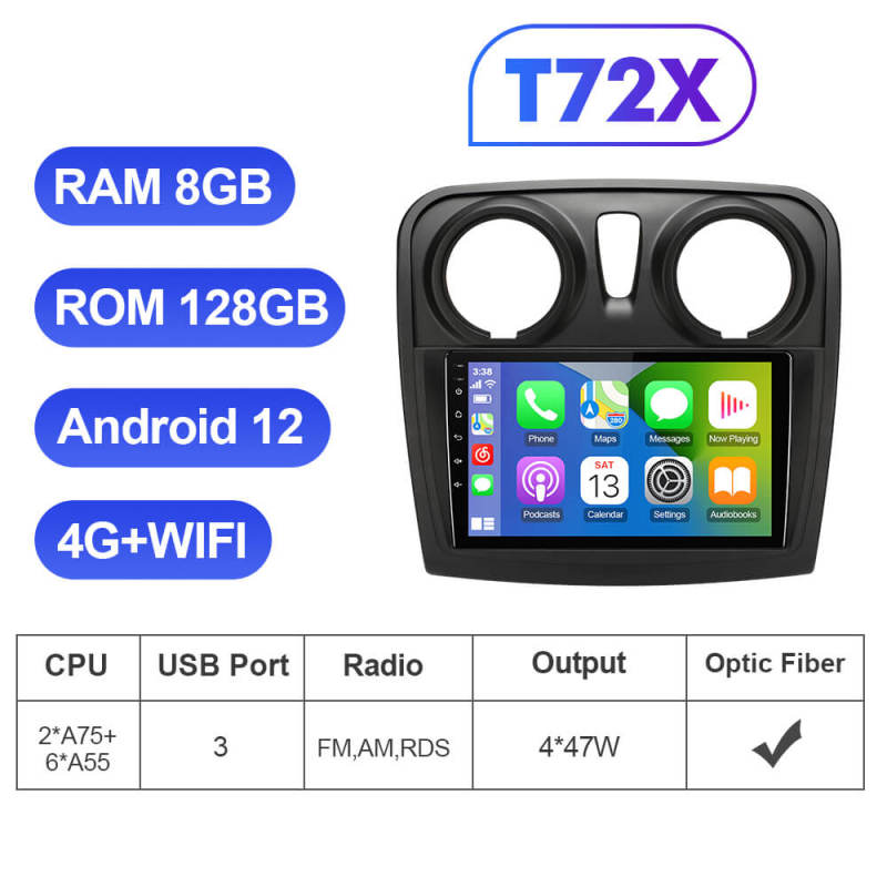 ISUDAR T72 Android Apple Carplay Car Radio For Renault Logan 2 2012 - 2019 Sandero 2 2014 - 2019