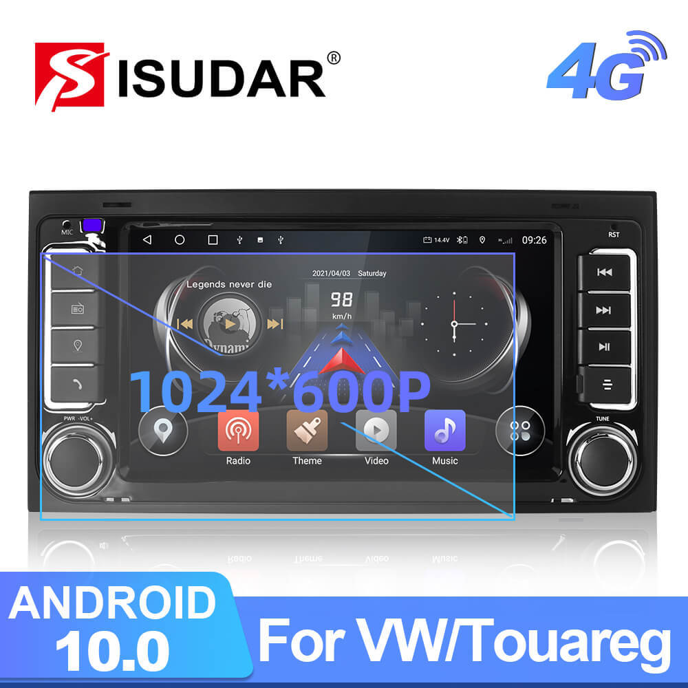 Isudar Android 10 Car Radio Multimedia GPS For VW/Volkswagen/Touareg/Transporter T5