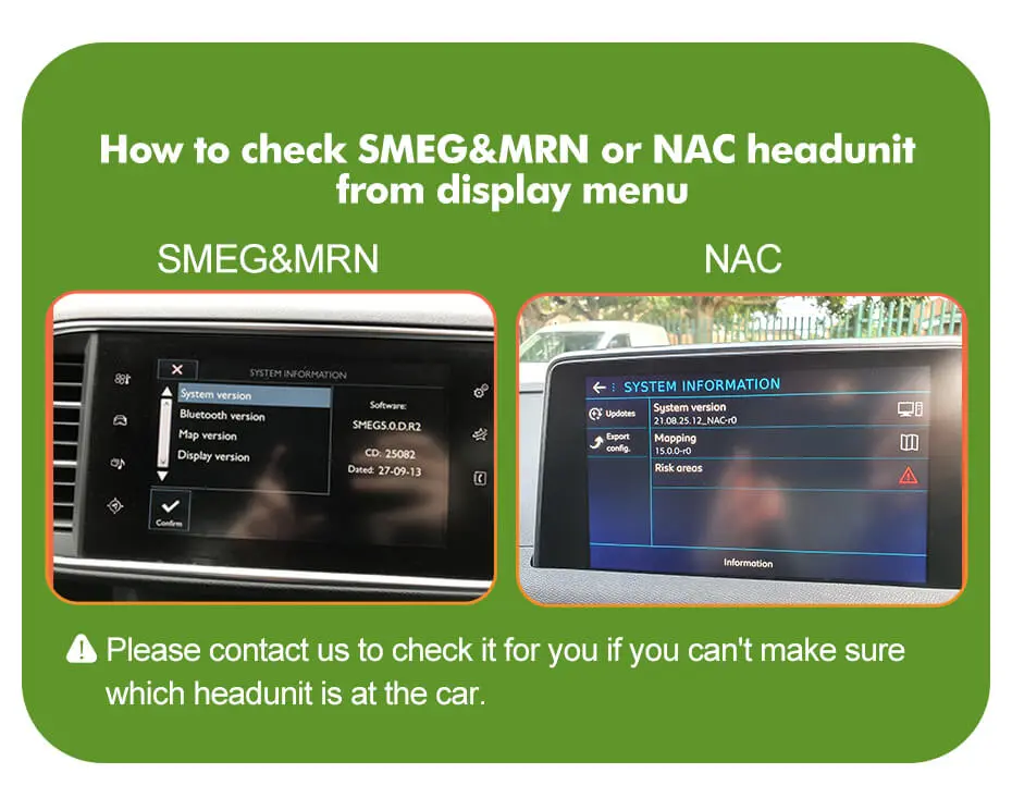 Peugeot Citroen SMEG&MRN NAC System Wireless CarPlay Android Auto
