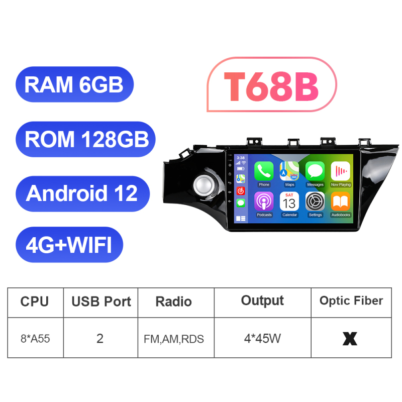 T72  For KIA K2 RIO 4 2016-2019 Android Head Unit  Car Radio Multimidia Navi Carplay Android auto