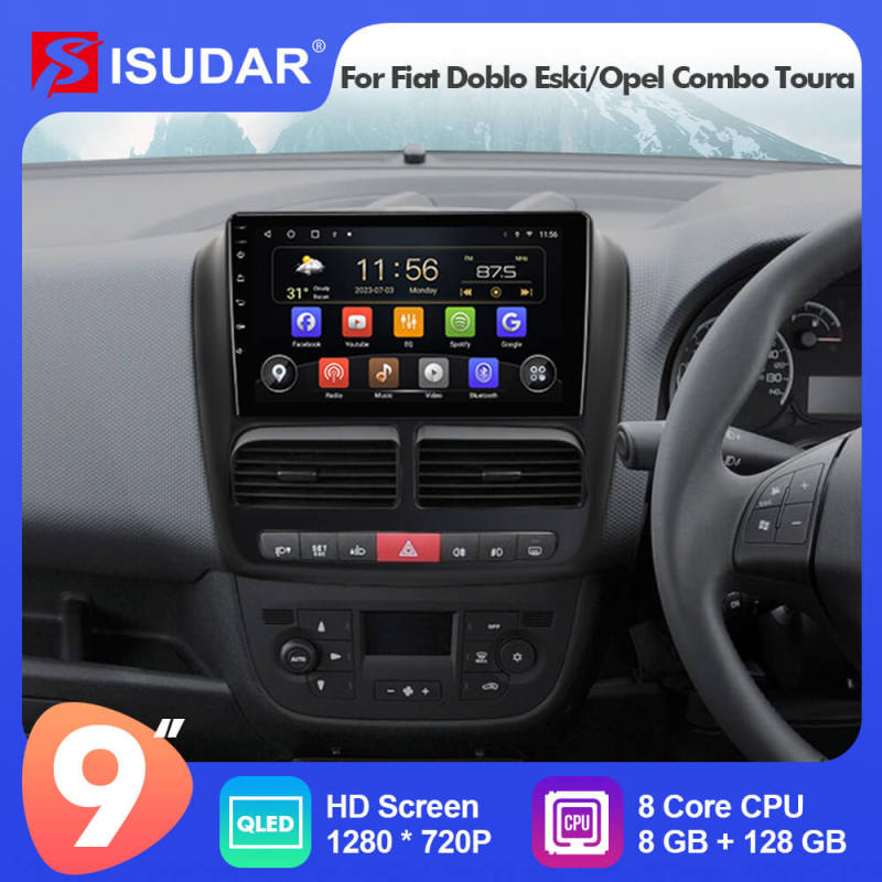 T72 8 Core Carplay Android Auto Radio For Fiat Doblo 2010-2015 Combo 2011-2018