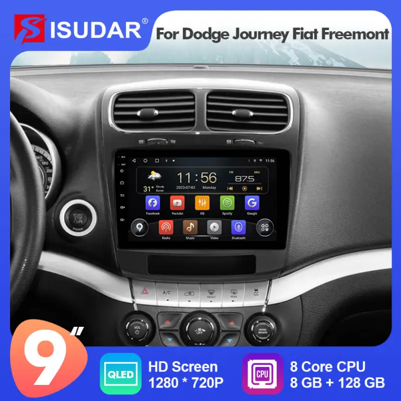 T72 8 Core Android Car Radio Carplay  For Dodge Journey/ Fiat Freemont 2012-2014