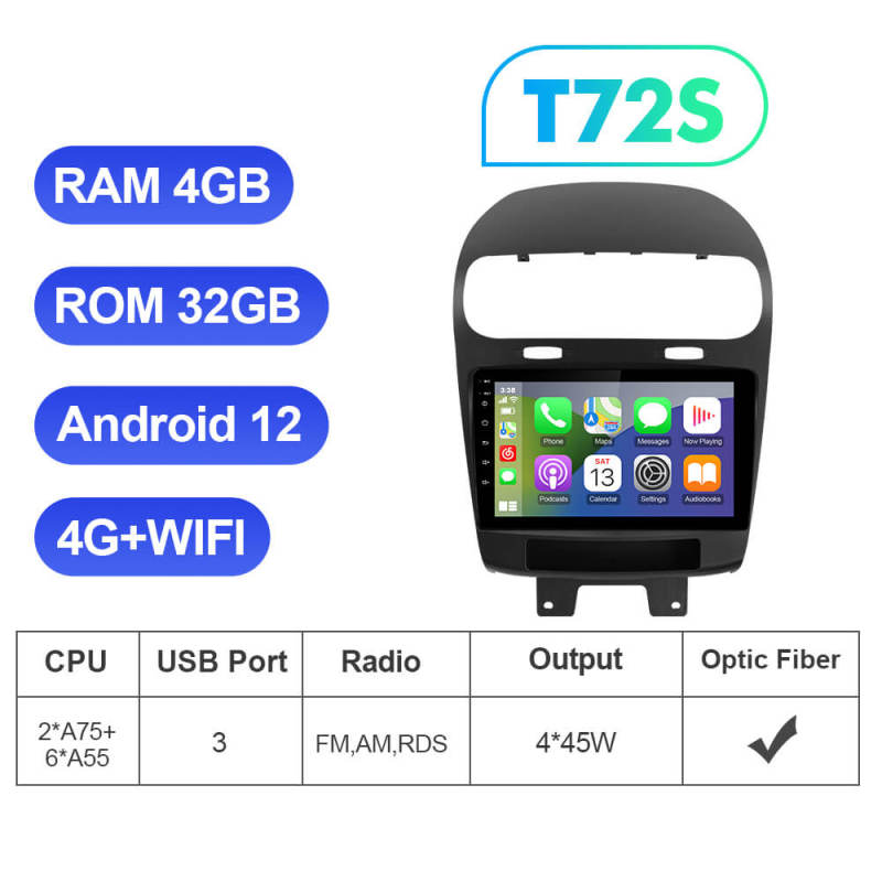 T72 8 Core Android Car Radio Carplay  For Dodge Journey/ Fiat Freemont 2012-2014