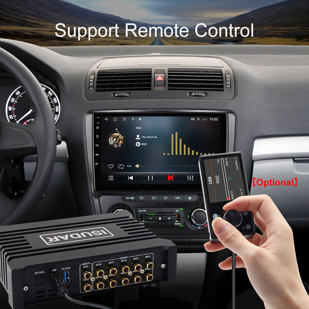 ISUDAR Car DSP DA408 Amplifier Processor 4 input 10 output channel