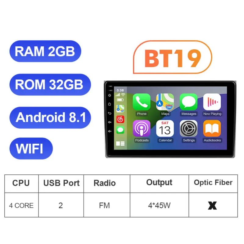 ISUDAR For Audi A4 S4 RS4 2002-2008 Android 12 Car Multimedia Stereo Player Carplay Navi