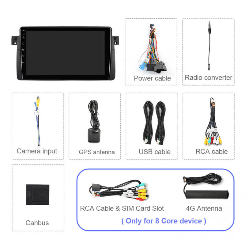 ISUDAR For BMW 3 Series E46 M3 318/320/325/330/335 1998-2005 Android Auto Radio Multimedia Navi