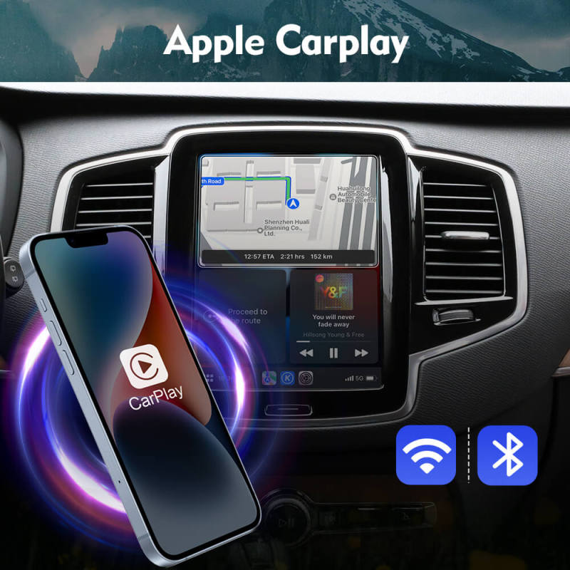 ISUDAR Upgraded  Full Vertical Screen Apple Carplay AA Kit Module for Volvo XC90/XC60/XC40/S90/S60/V60 Seamless Connectivity