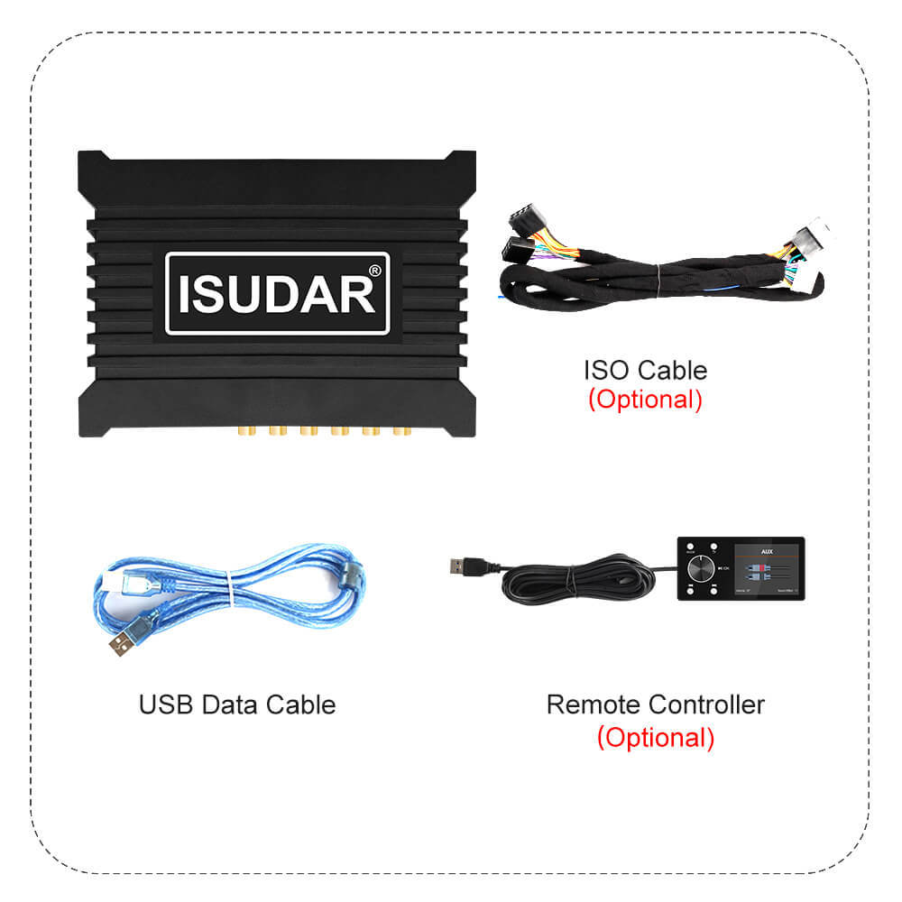 ISUDAR Car DSP DA410 Amplifier Processor 4 input 10 output channel