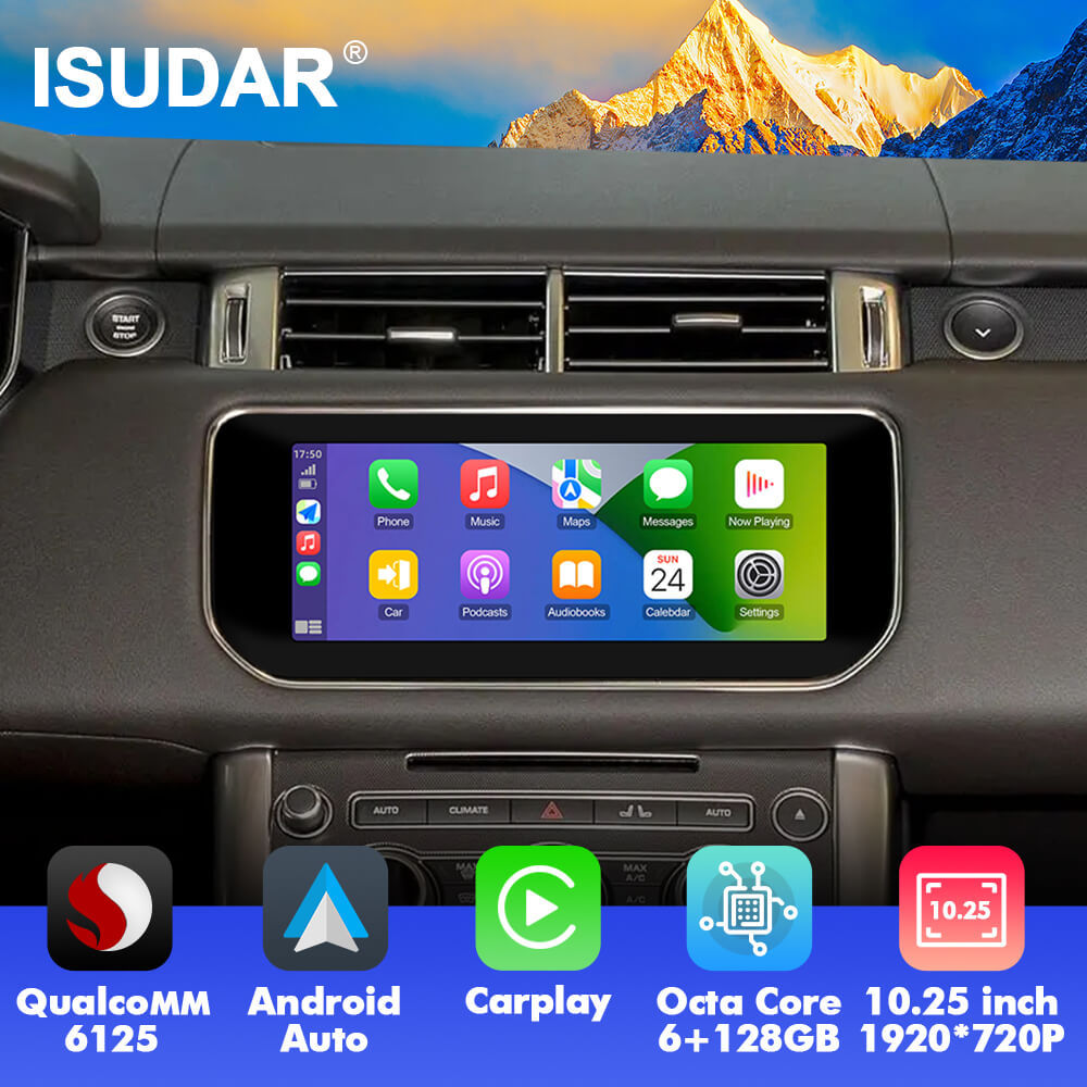 ISUDAR  Qualcomm Android 12 10.25 Inch 1920*720P Car head unit stereo for Land Rover Range Rover Sport L494 Range Rover Vogue L405  2013-2017