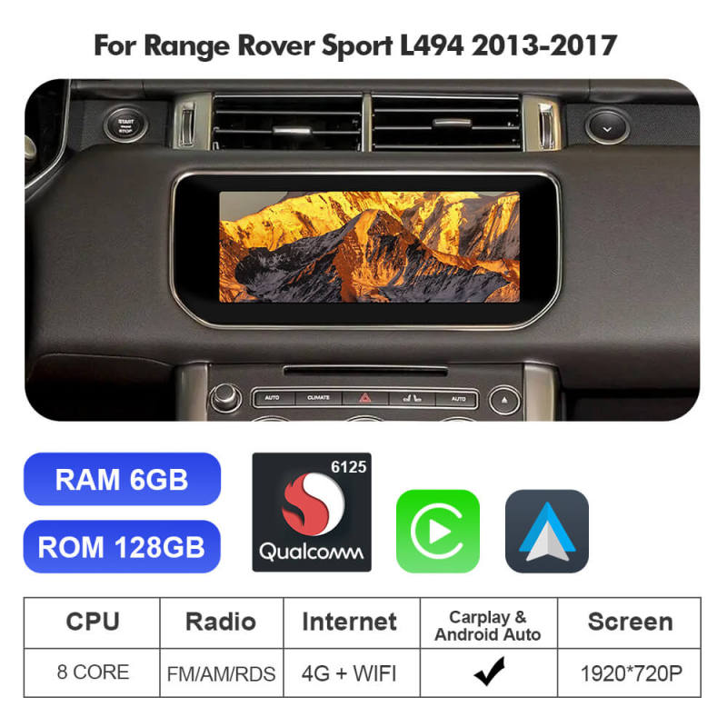 ISUDAR  Qualcomm Android 12 10.25 Inch 1920*720P Car head unit stereo for Land Rover Range Rover Sport L494 Range Rover Vogue L405  2013-2017