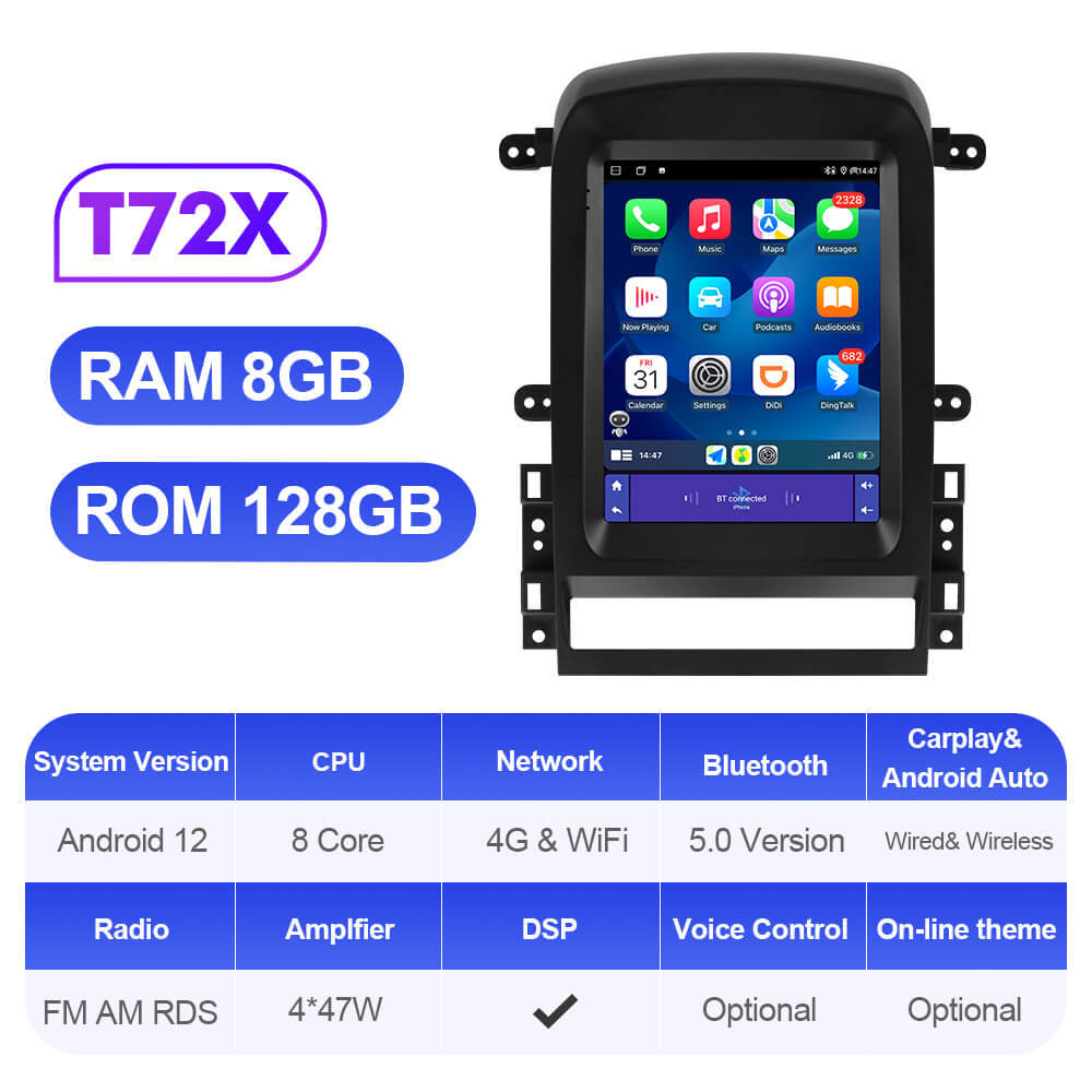 ISUDAR Android 12 Tesla Style Car Radio For Chevrolet Captiva 2006-2012 Auto Multimedia