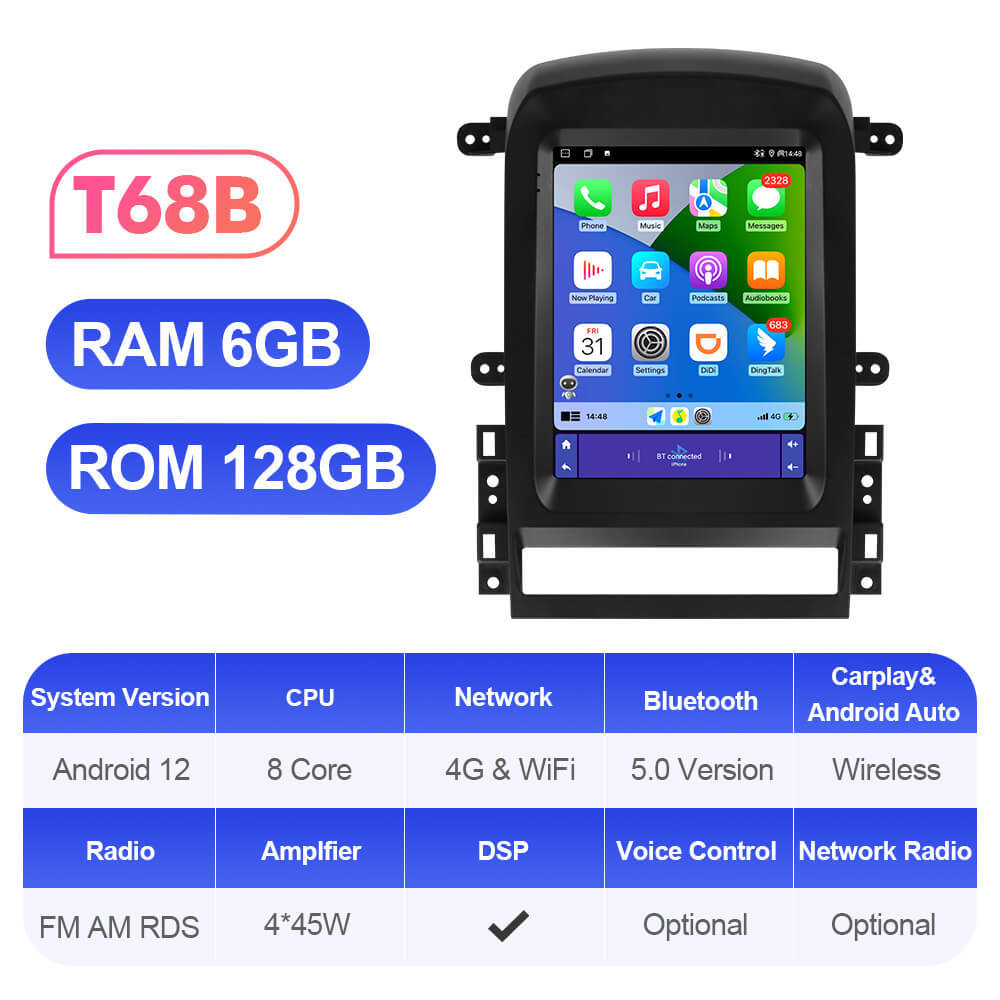 ISUDAR Android 12 Tesla Style Car Radio For Chevrolet Captiva 2006-2012 Auto Multimedia