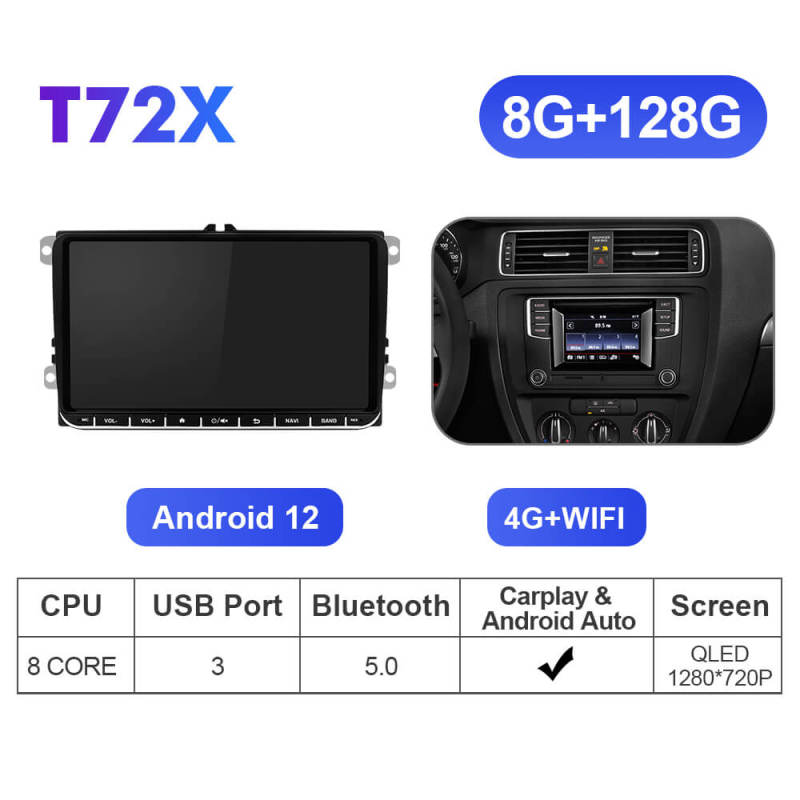 Isudar NEW UPGRADE! 9 inch 1280*720P Car Stereo For Skoda/VW/Volkswagen/POLO/PASSAT/Golf/Tiguan/Jetta/Touran