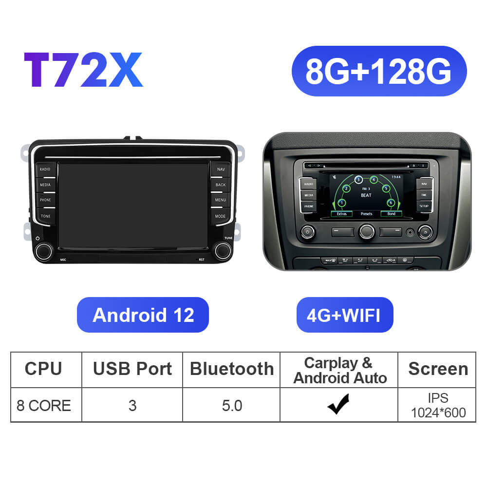 NEW UPGRADE! 7 inch 1024*600P Car Radio Multimedia For VW/Volkswagen/POLO/Golf/Skoda/Seat/Leon/PASSAT B6