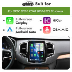 ISUDAR V2 Upgrade Sensus Full Screen Apple Carplay AA Kit Module for Volvo XC90/XC60/XC40/S90/S60/V60 Seamless Connectivity