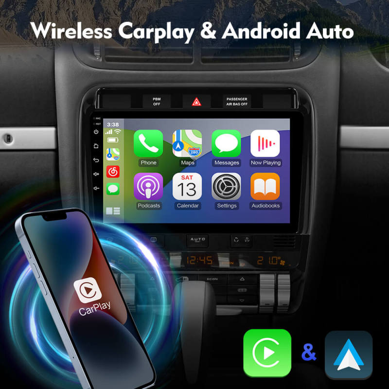 QLED 1280*720P Android 12 Carplay Car Radio For Porsche Cayenne 2003-2010