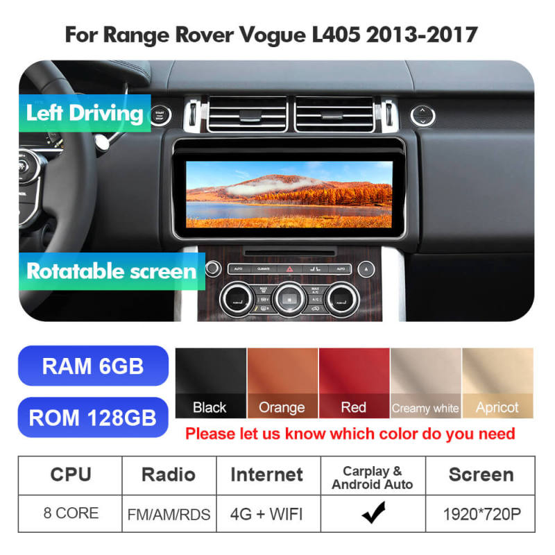 ISUDAR For Range Rover Vogue 2013-2017 Car Radio Rotatable 1920*720P Screen Multimedia Qualcomm 6125 Car head unit stereo