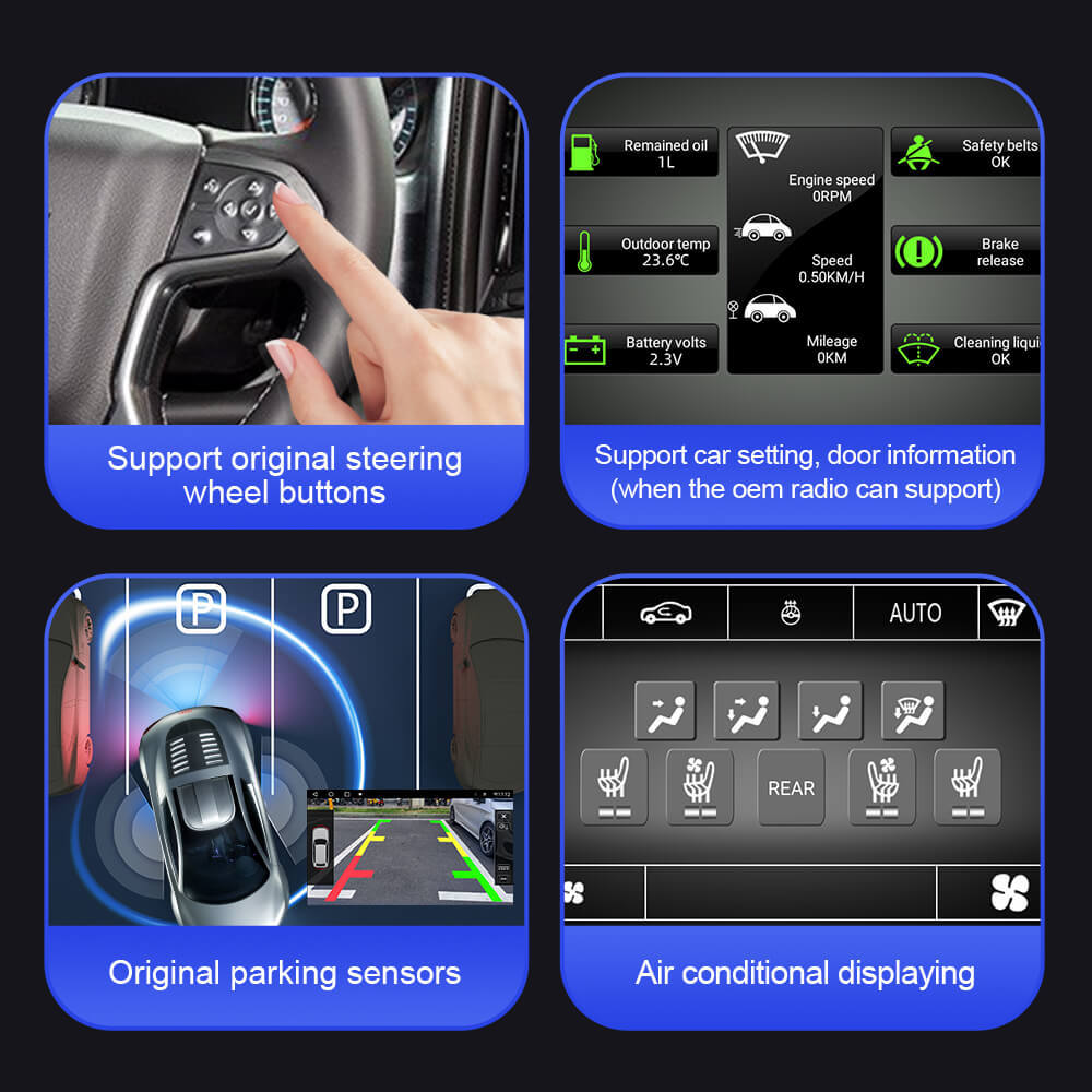 ISUDAR 2K 13.1 Inch 8 Core Android 12 Car Radio For Chevrolet Silverado 2014-2018