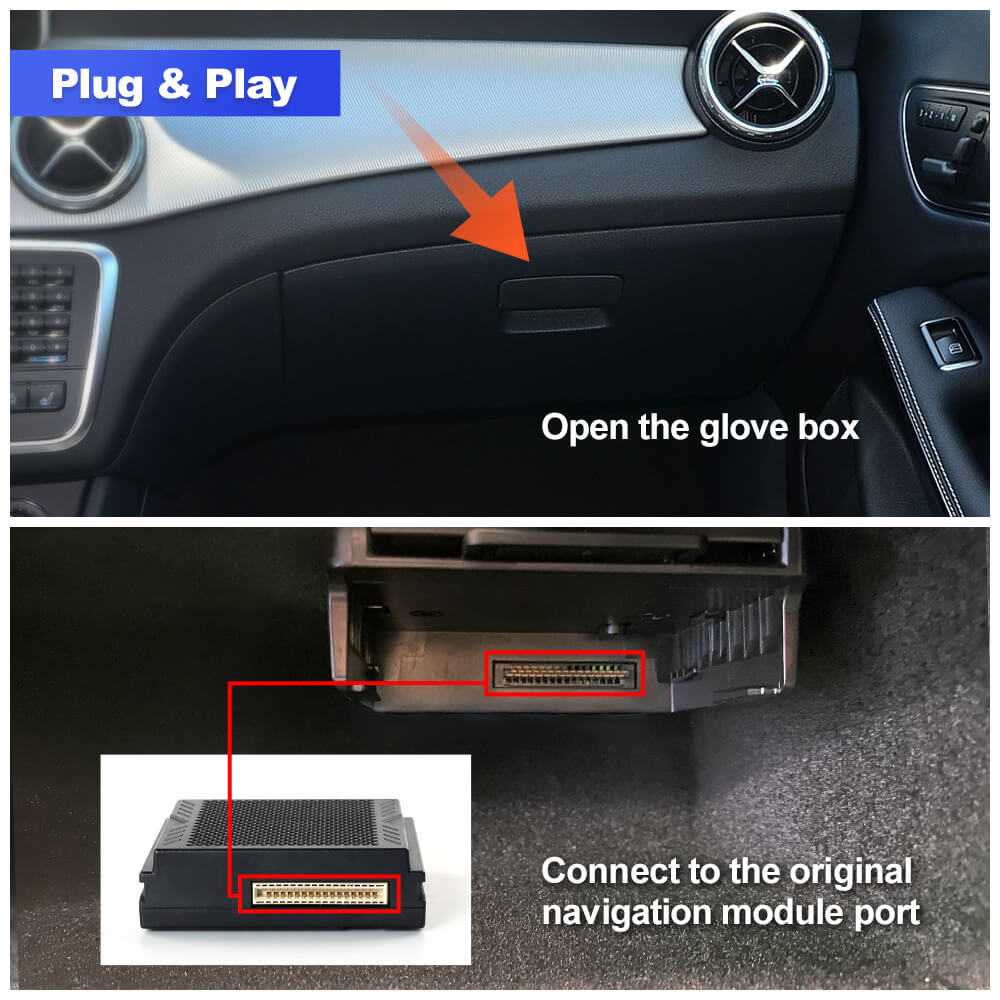 Wireless Carplay & Android Auto Suitable For Mercedes Benz A B C E CLA GLA GLK ML SLD NTG4.5 Sprinter Becker Navigation Module