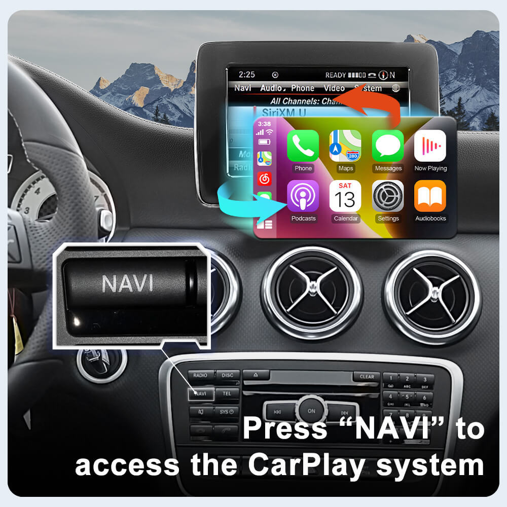 Wireless Carplay & Android Auto For Mercedes Benz A B C E CLA GLA GLK ML SLD NTG4.5 Sprinter Becker Navigation Module