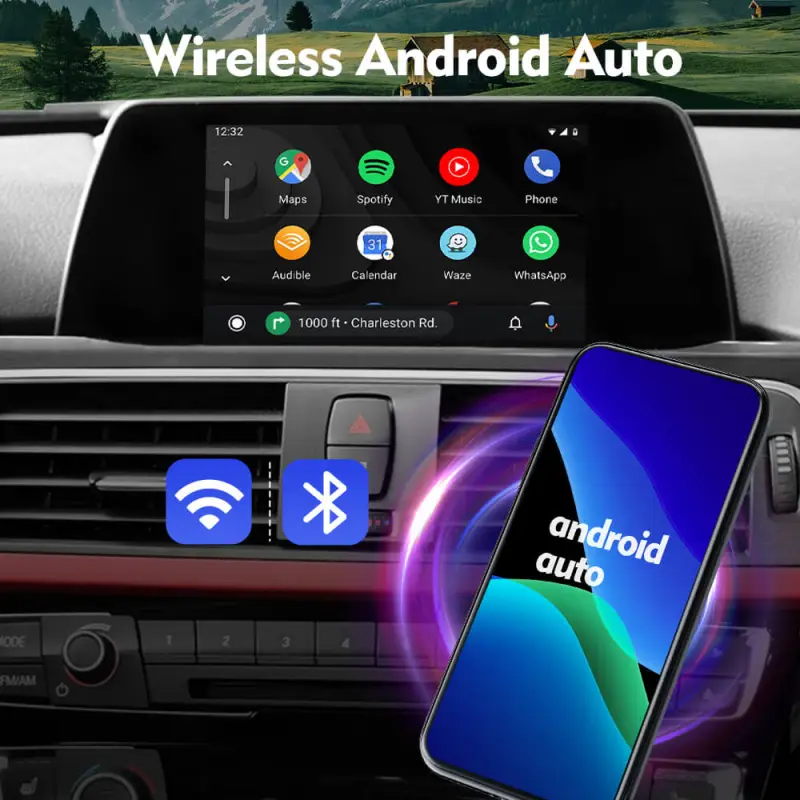 ISUDAR Apple Carplay AA Modem for BMW MINI Cooper F30 F31 F20 F21 F10 F01 X5 E70 X3 F25 NBT System 6.5 8.8 10.25inch