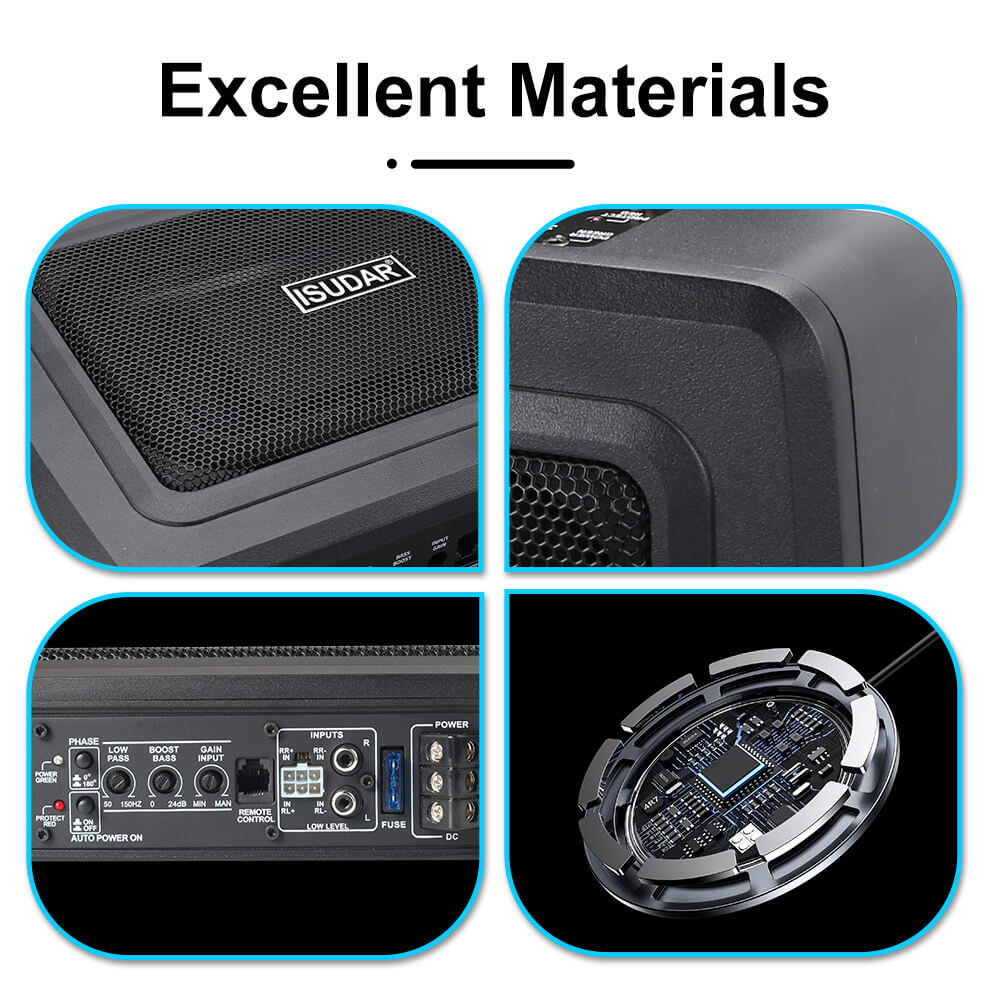 ISUDAR SU6901 Car Underseat Subwoofer Active Amplifier