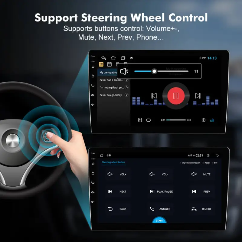 NEW! Android 10-Android 13 QLED Android Auto 10” Car Radio For VW/Volkswagen/Passat B6 B7 wireless carplay