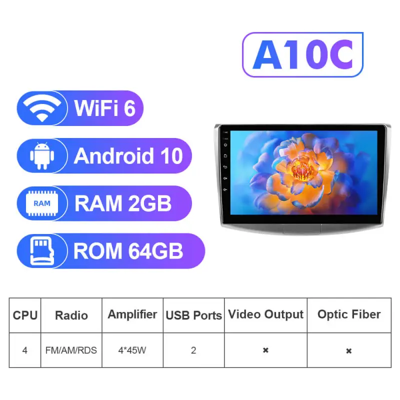 NEW! Android 10-Android 13 QLED Android Auto 10” Car Radio For VW/Volkswagen/Passat B6 B7 wireless carplay