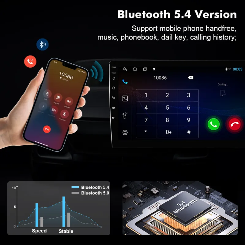 NEW! Android 10-Android 13 QLED Android Auto 10” Car Radio For VW/Volkswagen/Passat B6 B7 wireless carplay