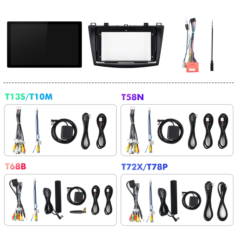 For Mazda 3 2010 2011 2012 2013 QLED Android 13 9" Car Radio DVD Player Multimedia Navigation