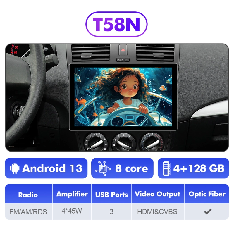 For Mazda 3 2010 2011 2012 2013 QLED Android 13 9" Car Radio DVD Player Multimedia Navigation