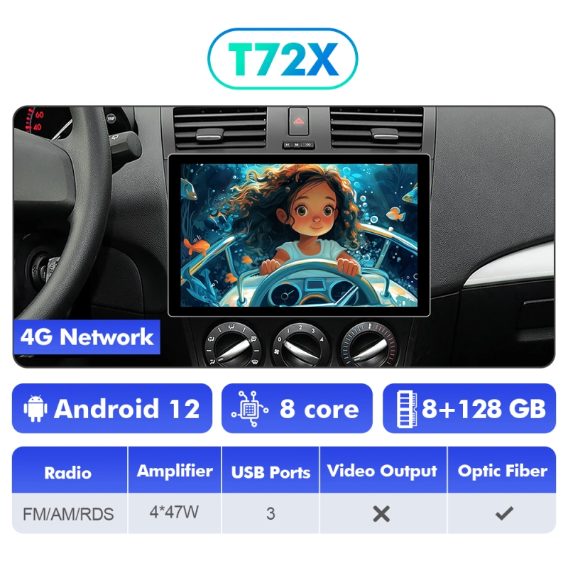 For Mazda 3 2010 2011 2012 2013 QLED Android 13 9" Car Radio DVD Player Multimedia Navigation
