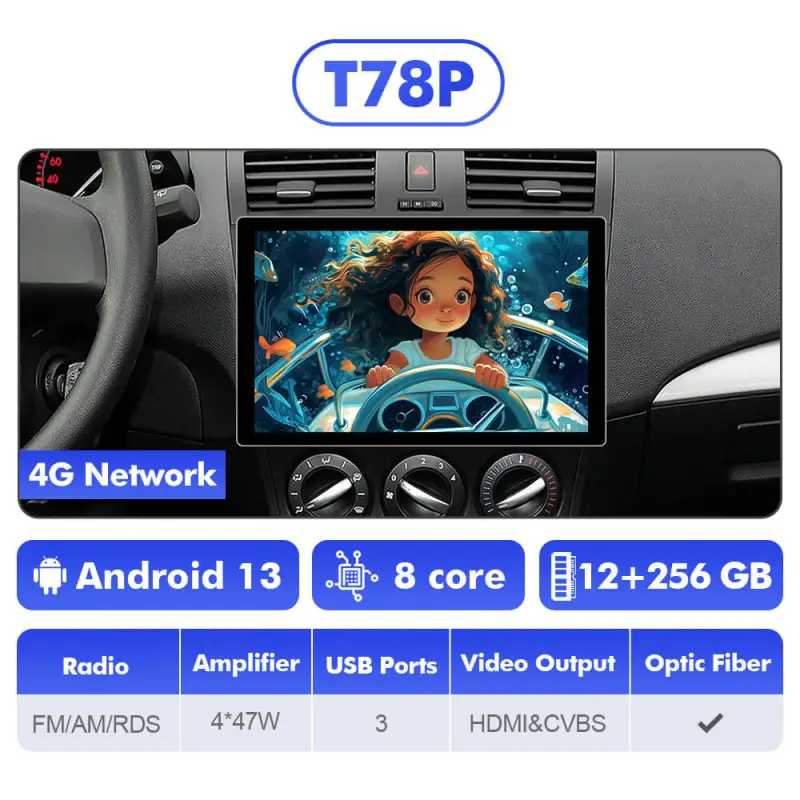 For Mazda 3 2010 2011 2012 2013 QLED Android 13 9" Car Radio DVD Player Multimedia Navigation