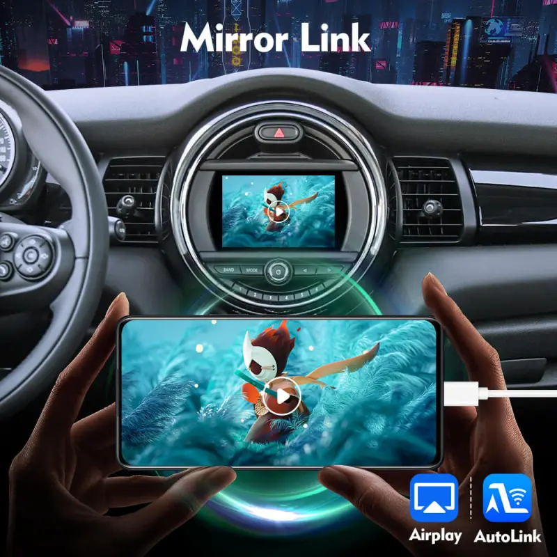 For BMW BIS System 6.5"inch Screen Carplay Android Auto Adapter