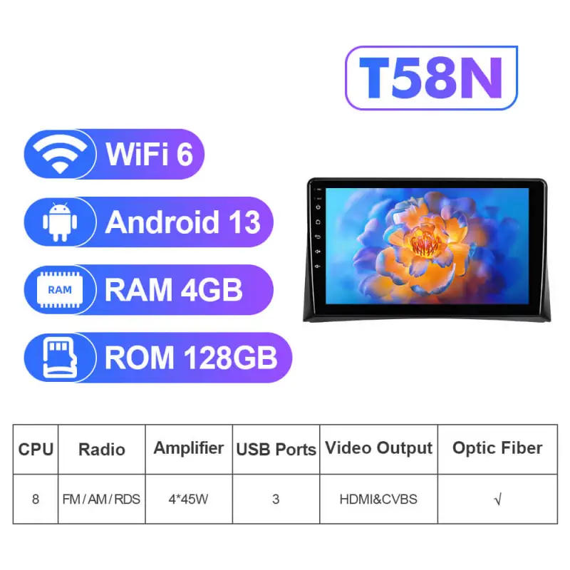 NEW! Android 13 Car Radio For Volkswagen VW Transporter Multivan T5 Caravel 9 inch screen Wifi 6