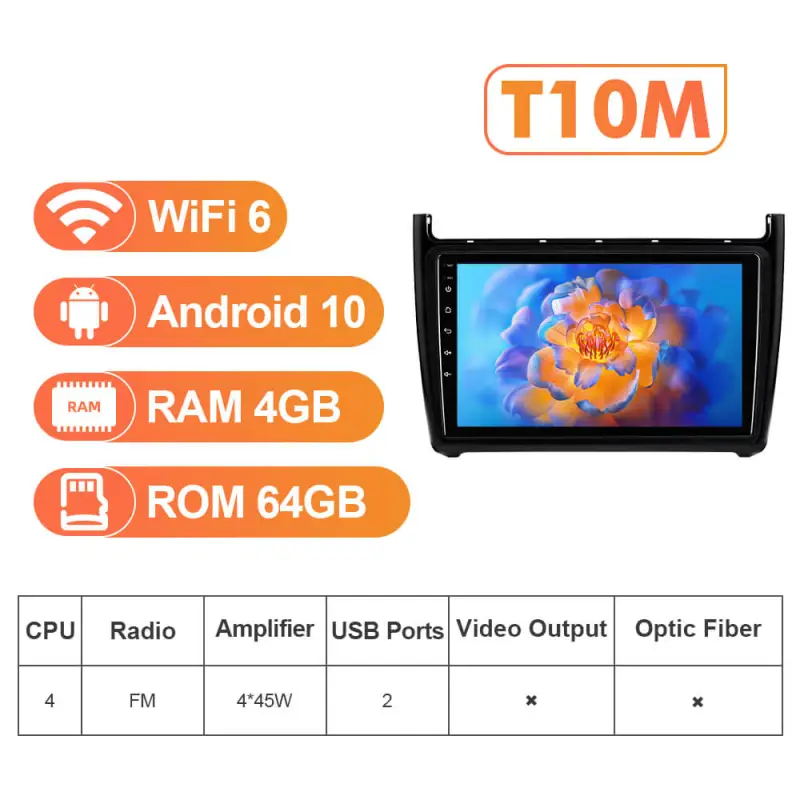NEW! Android 13 For VW/Volkswagen/POLO Sedan 2009-2017 QLED Android Auto 9” Car Radio
