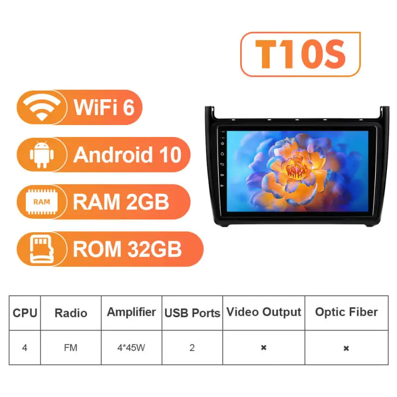 NEW! Android 13 For VW/Volkswagen/POLO Sedan 2009-2017 QLED Android Auto 9” Car Radio